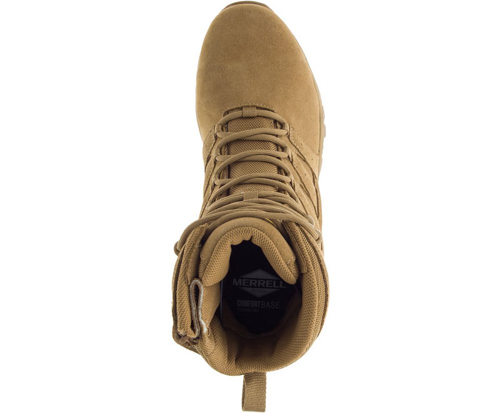 Merrell Støvler Herre - Moab 2 8\" Defense Zip Comp Toe Wide Width - Khaki - XTZ172869